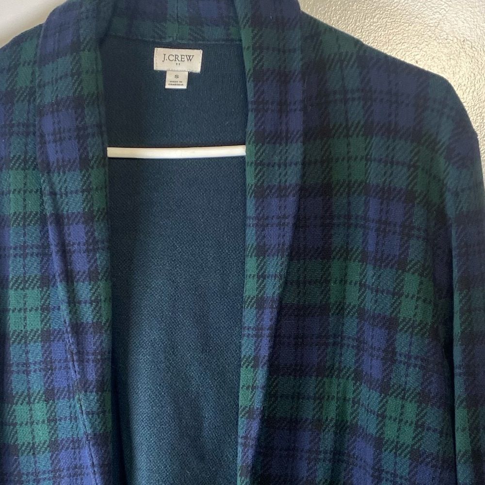 J. Crew Women's Tartan Blazer - Navy and Emerald - Picture 5 of 5